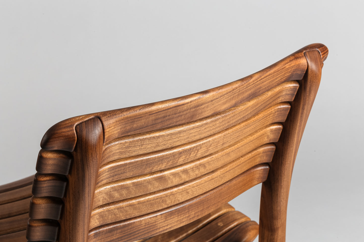 Open Back Slat Dining Chair - Walnut