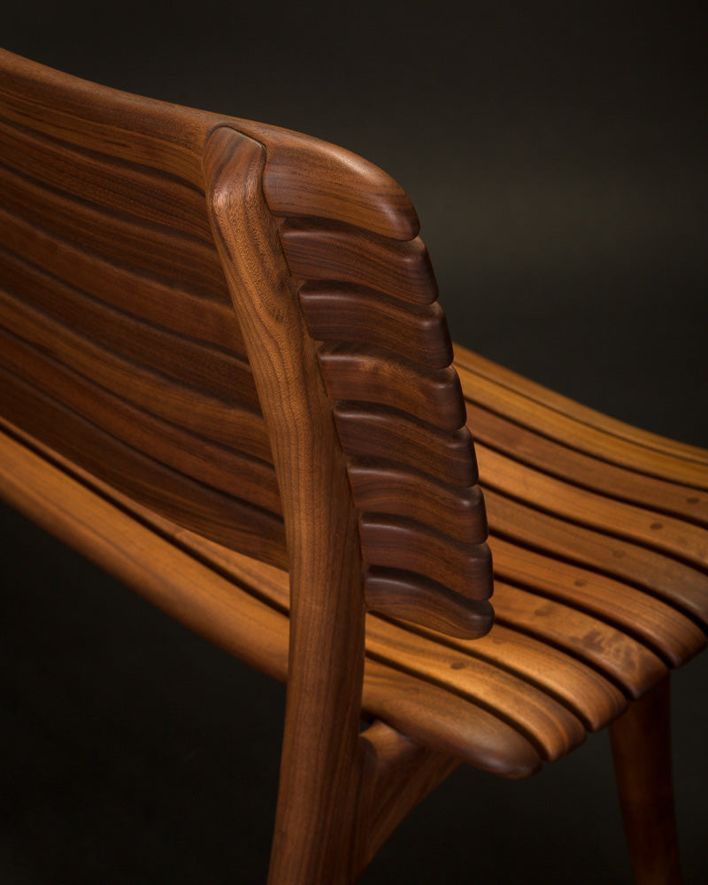 Walnut Slat Bench