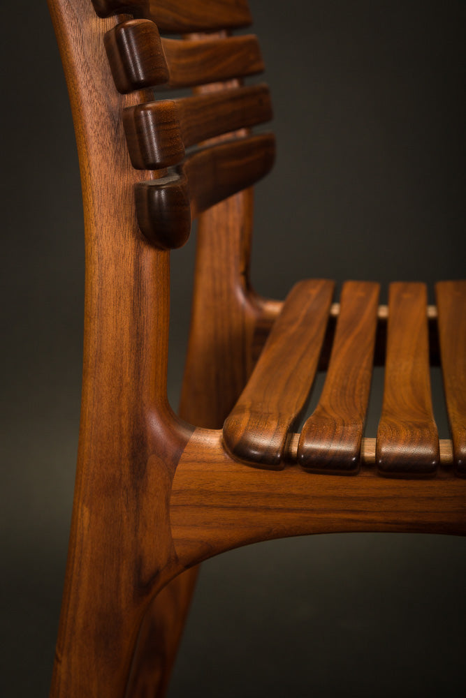 Walnut Slat Dining Chair