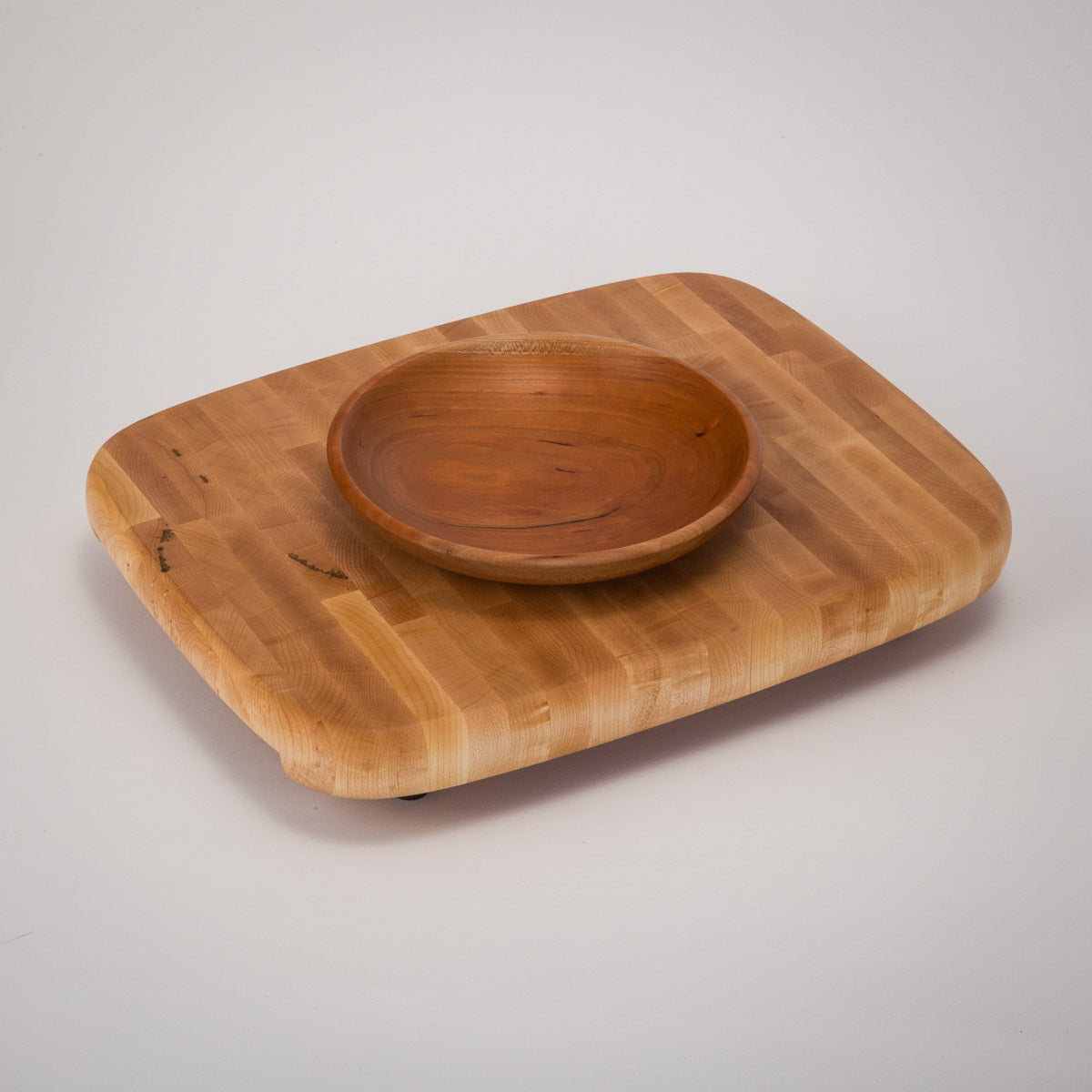 End Grain Chopping Block - 12" x 15.5" w/ bowl