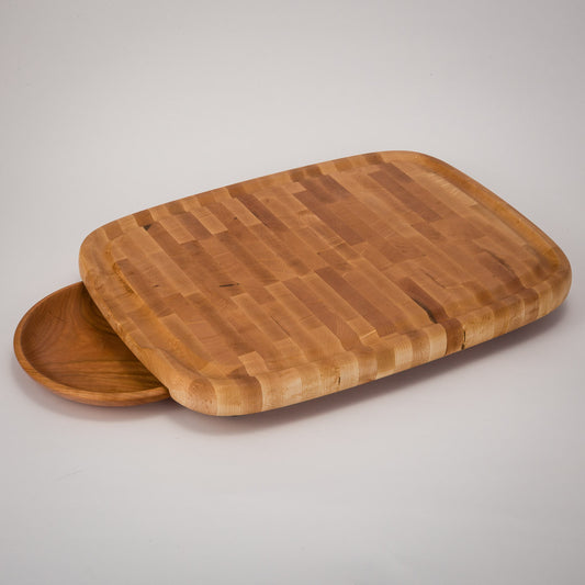 End Grain Chopping Block - 15" x 20" w/ bowl