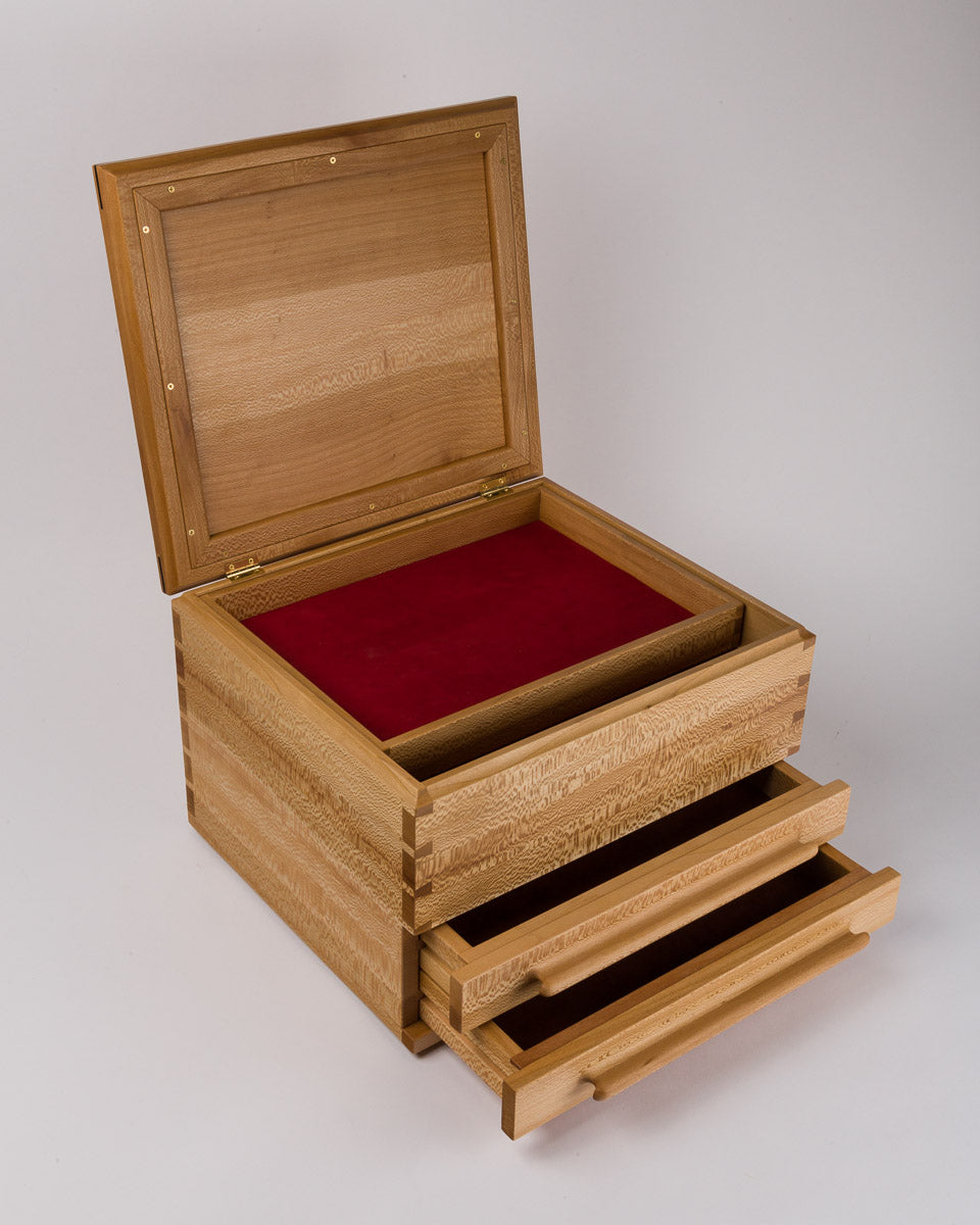 Quarter-sawn Sycamore Jewelry Chest
