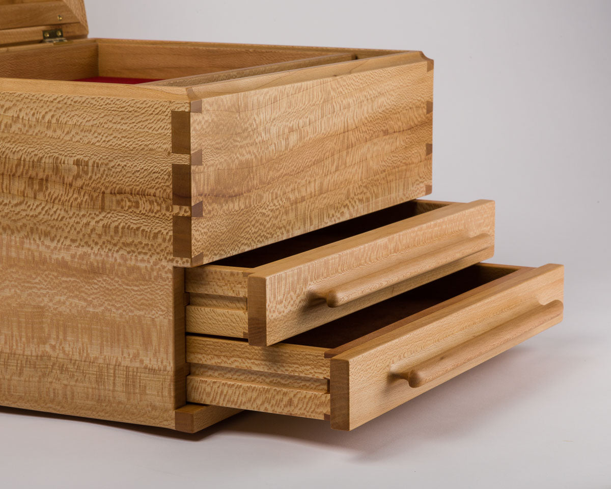 Quarter-sawn Sycamore Jewelry Chest