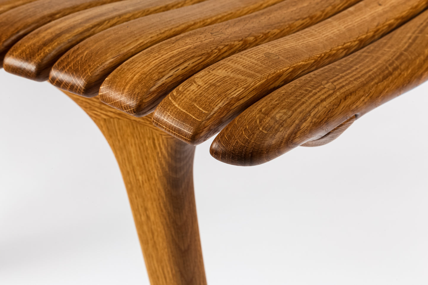 White Oak Slat Bench