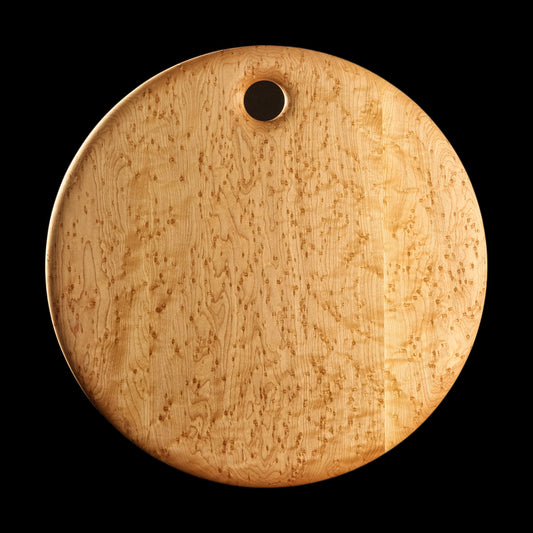 Primo #7 - 16" Round Bird's-Eye Maple Cutting Board
