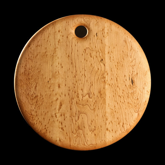 Primo #7 - 16" Round Bird's-Eye Maple Cutting Board